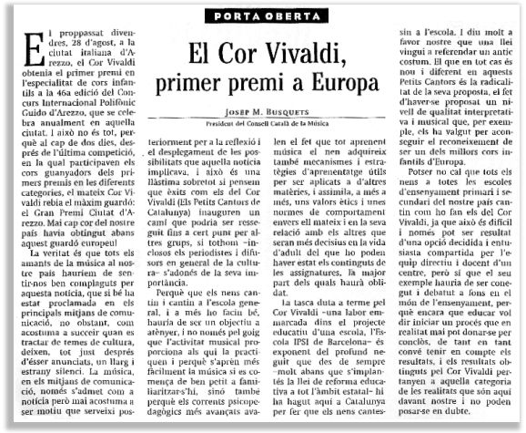 Primer premi a Europa